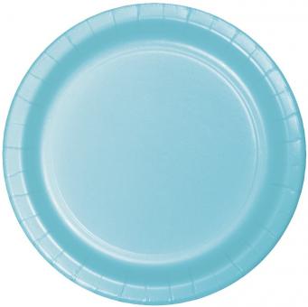 Party Plates, Cardboard:8 Item, 23cm, blue 
