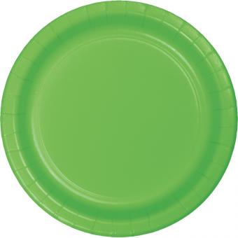 Party Plates, cardboard:8 Item, 23cm, green 