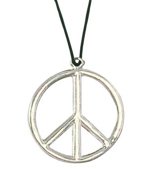 Hippie Halskette Peace:silber 
