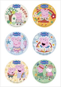Peppa Pig: Garniture pour muffins motif divers:6 pièce, 5.8 cm 
