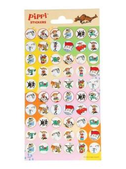 Pippi Langstrumpf Sticker mit fröhlichen Motiven für Kinder & Dekoideen:bunt 