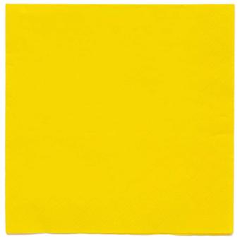Serviettes en papier 3 plis:20 pièce, 33 x 33 cm, jaune 