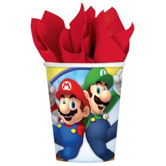 Super Mario Partybecher:8 Stück, 2.5 dl, mehrfarbig 