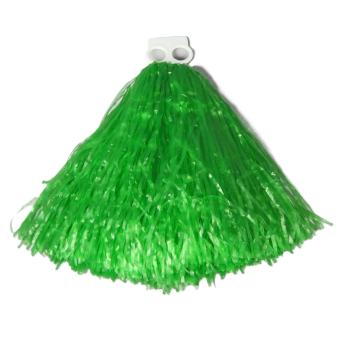 Buschiger Tanzwedel / Pompon für Cheerleader: mit Lochgriff für zwei Finger:24 cm / 50 g, grün 