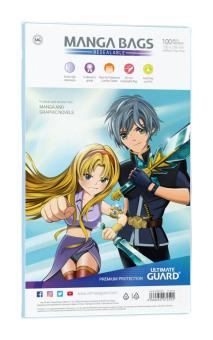 Ultimate Guard Manga Bags, wiederverschliessbar:100 Stück, 150 x 218 mm, transparent 