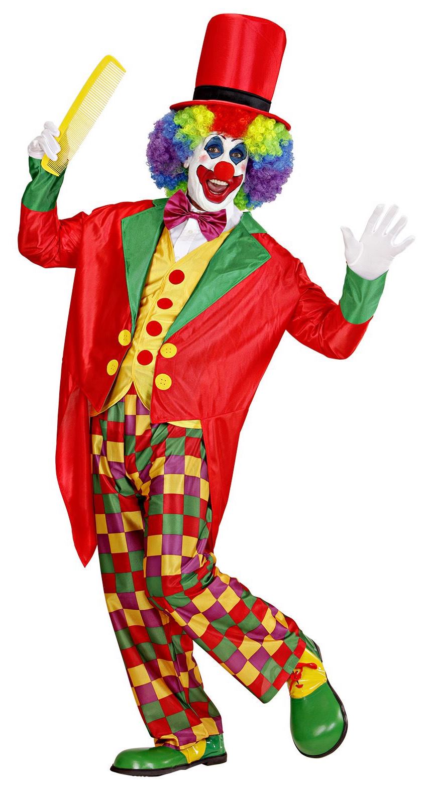 Déguisement de clown coloré pour homme Xl - Déguisement de carnaval