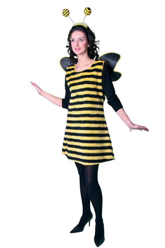 Karneval Damen Kostüm Biene Kleid als Bienenkostüm 