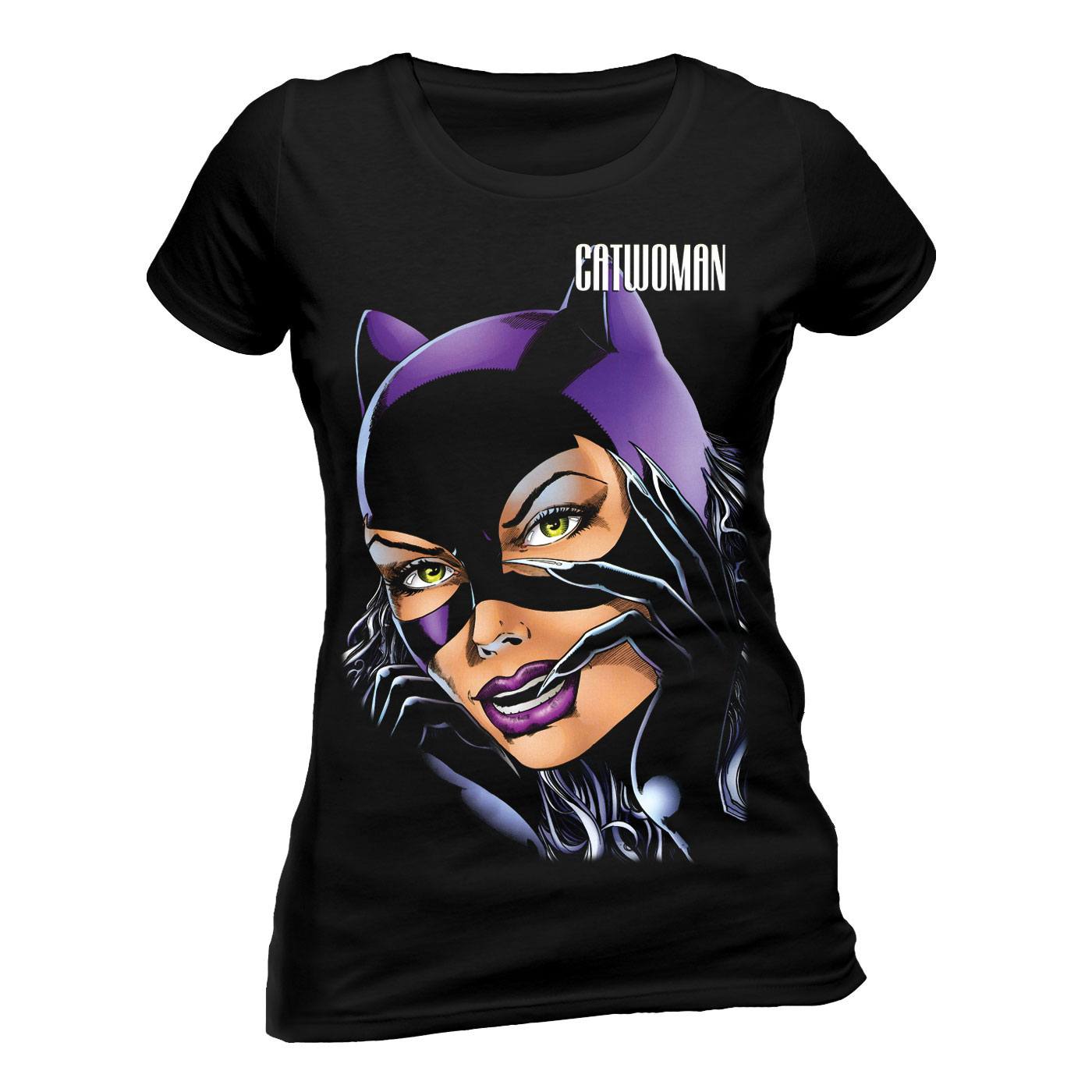 Catwoman Girlie TShirt Face Merchandise für Fanartikel
