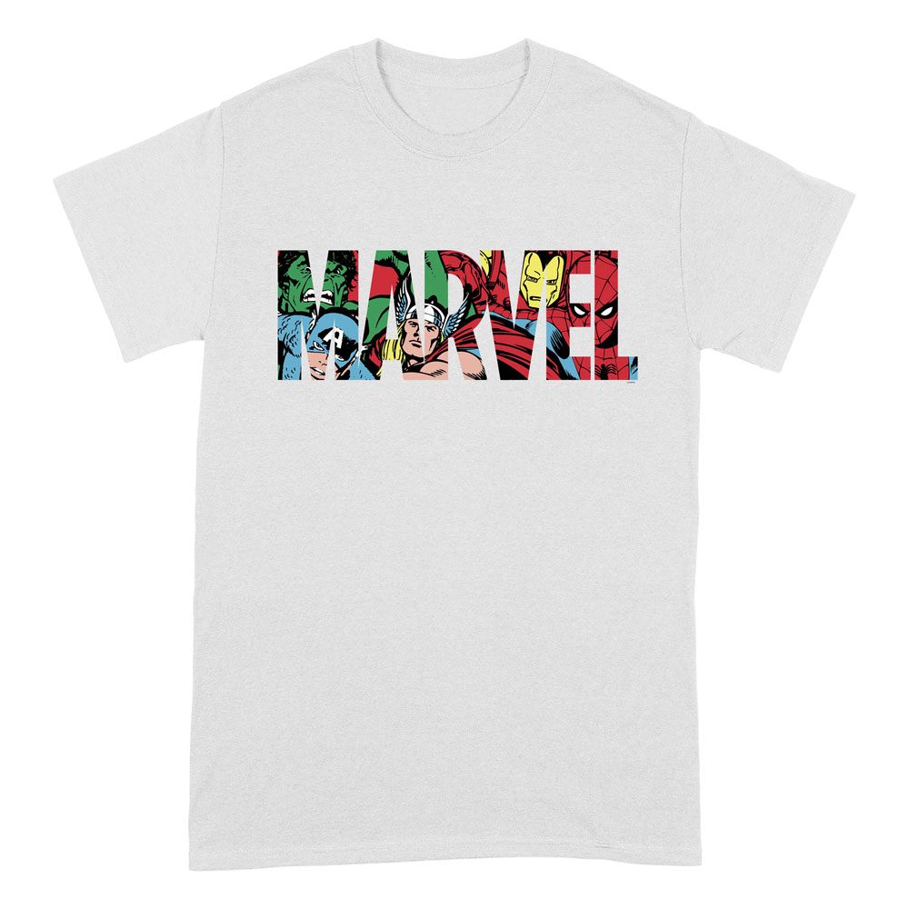 Marvel T-Shirt: Marvel Logo Characters 